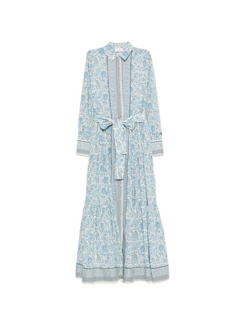 Abito donna MC2 Saint Barth Jensen azzurro in cotone con stampa paisley MC2 SAINT BARTH | JENSEN09402L